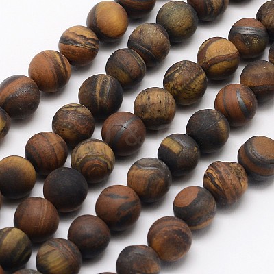 Natural Tiger Eye Beads Strands X-G-D688-6mm-1