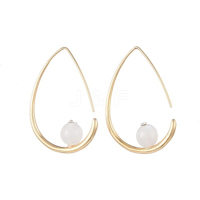 Natural White Moonstone Dangle Earrings EJEW-JE03593-02-1