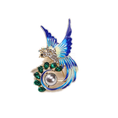 Bird Alloy Rhinestone Brooch PW-WG7CC96-03-1