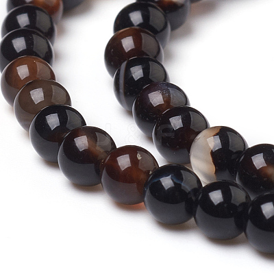 Natural Black Agate Beads Strands LS-G-L555-04-4mm-1