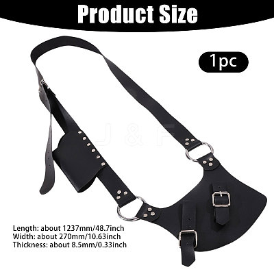 Medieval PU Leather Gun Holster AJEW-WH0606-009B-1