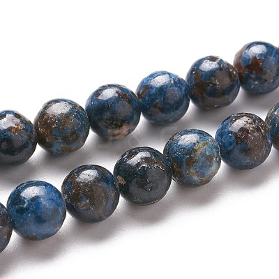 Natural Pegmatite Beads Strands G-F694-01A-8mm-1