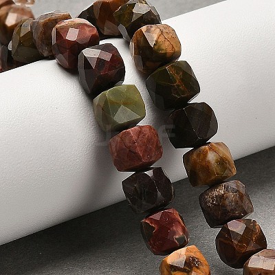 Natural Polychrome Jasper/Red Picasso Jasper Beads Strands G-H078-C19-01-1