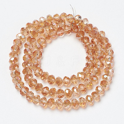 Electroplate Glass Beads Strands EGLA-A034-T4mm-J14-1