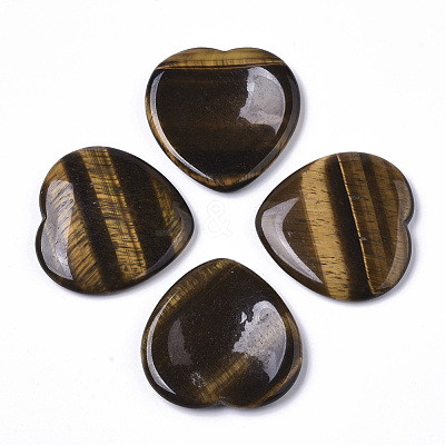 Natural Tiger Eye Thumb Worry Stone G-N0325-01E-1