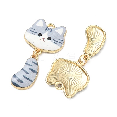 Printed Alloy Pendants ENAM-K076-45G-02-1
