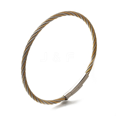 304 Stainless Steel Bangles for Women BJEW-C091-02C-GP-1