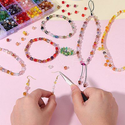 2 Bags Imitation Artificial Crystal Glass Beads GLAA-SZ0001-95A-05-1