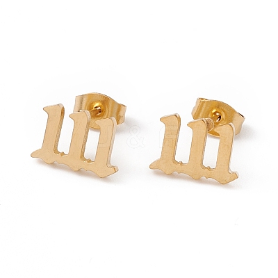 Number Earrings EJEW-F286-01D-G-1