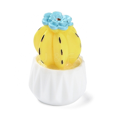 Resin Simulation Potted Cactus DJEW-F019-01C-1