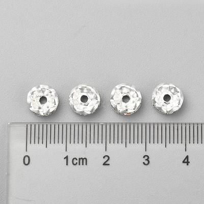 Iron Crystal Rhinestone Spacer Beads RB-A008-8MM-S-1