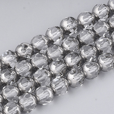 Electroplate Glass Beads Strands EGLA-T019-02I-1