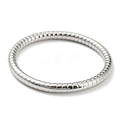Non-Tarnish 304 Stainless Steel Grooved Bangles BJEW-G686-04P-1