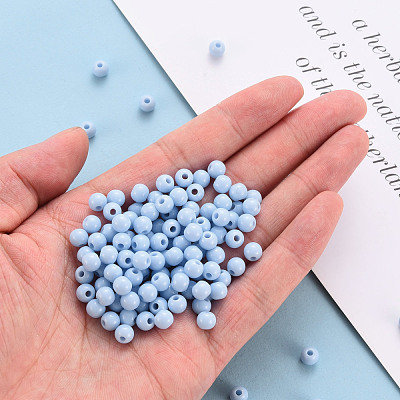 Opaque Acrylic Beads MACR-S370-C6mm-SS2113-1
