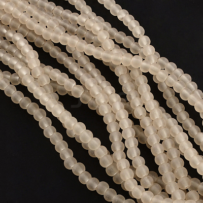 Baking Paint Transparent Glass Bead Strands X-GLAA-S031-8mm-26-1