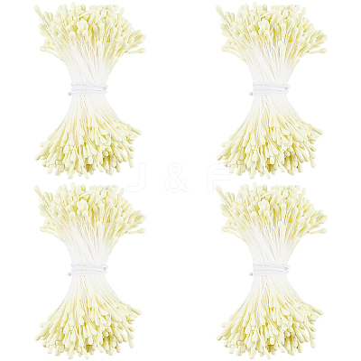 Gypsum with Cotton Cord Artificial Flower Core DIY-WH20007-36A-02-1