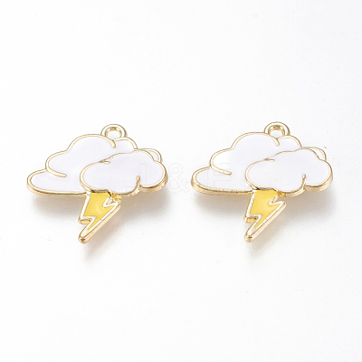Alloy Enamel Pendants X-ENAM-M043-01G-02-RS-1