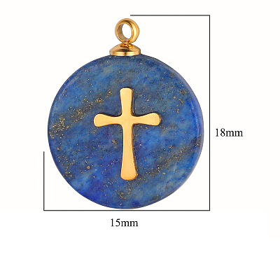 Natural Lapis Lazuli Pendants FIND-PW0015-02B-07-1