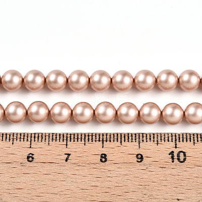 Baking Paint Pearlized Glass Pearl Bead Strands HY-N002-6mm-C02-1
