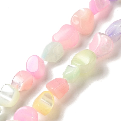 Rainbow Color Dyed Natural Freshwater Shell Beads Strands X1-SHEL-G018-02E-1
