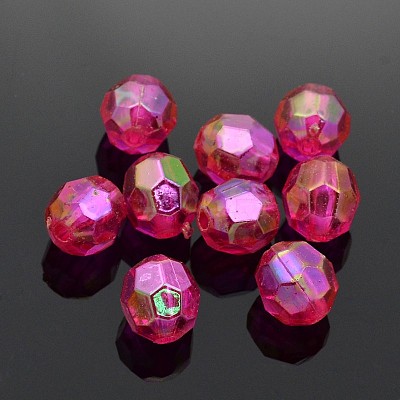 Eco-Friendly Transparent Acrylic Beads TACR-PL642-8mm-09-1