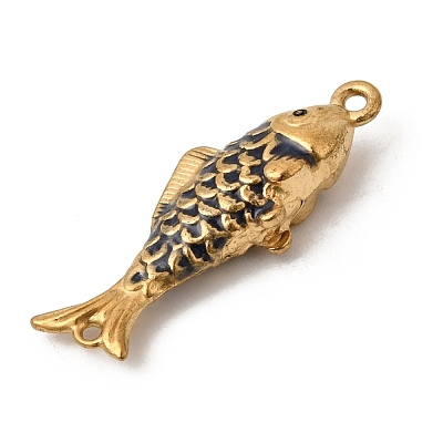 304 Stainless Steel Enamel Fish Connector Charms STAS-B128-54G-01-1