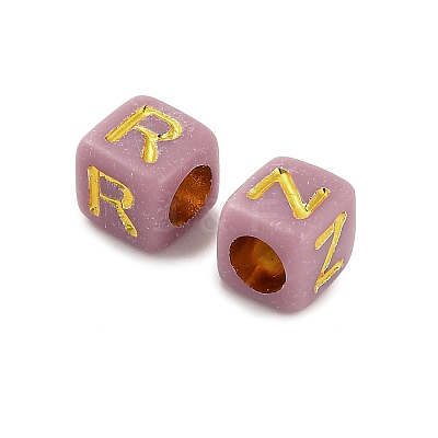 Opaque Acrylic Beads OACR-H046-01H-1