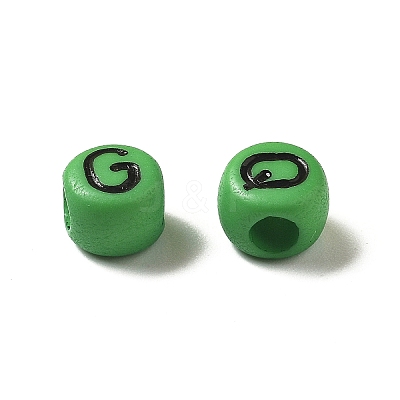 Opaque Acrylic Beads OACR-R005-02A-1