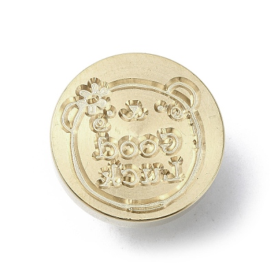 Good Luck Wax Seal Brass Stamp Heads AJEW-M038-01A-G-1