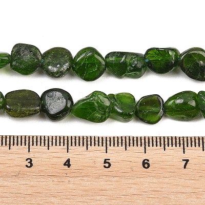 Natural Green Diopside Beads Strands G-G464-A01-02-1