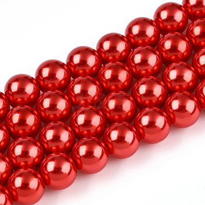 Glass Pearl Beads Strands HY-G002-01D-07-1