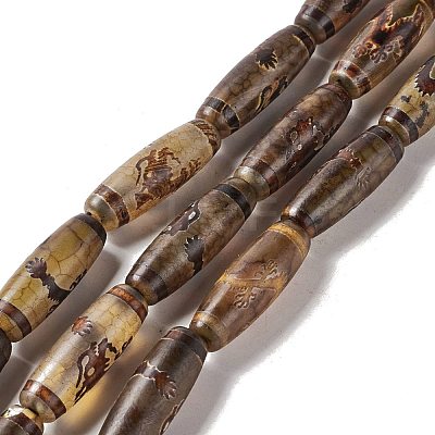 Tibetan Style dZi Beads Strands G-A024-01X-1