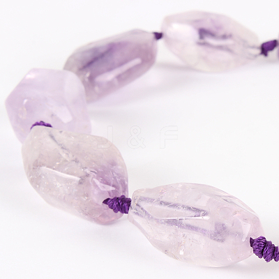 Natural Amethyst Gemstone Bead Strands G-E218-06-1
