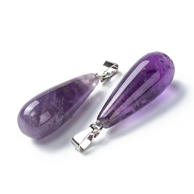 Natural Amethyst Pendants G-F707-14-1