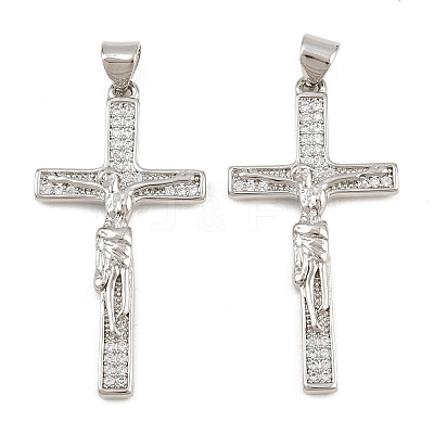 Easter Brass Micro Pave Clear Cubic Zirconia Pendants CU-CBADC6C-09P-01-1