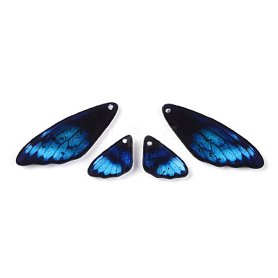 Transparent Resin Wing Earrings Pendants FIND-TAC0006-59B-1