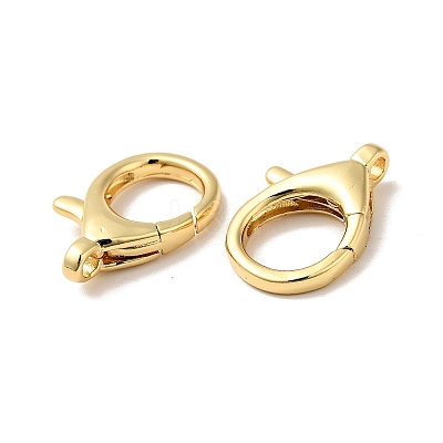 Brass Lobster Claw Clasps X-KK-J301-27G-1