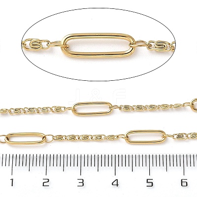 304 Stainless Steel Rectangle with Lumachina Chains CHS-C015-02B-G-1