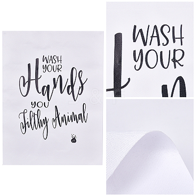 Fibre Bathroom Wall Decorations Picture AJEW-CN0001-03-1