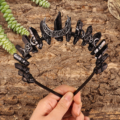 Natural Quartzl Crystal Hair Bands PW-WG4C34A-05-1