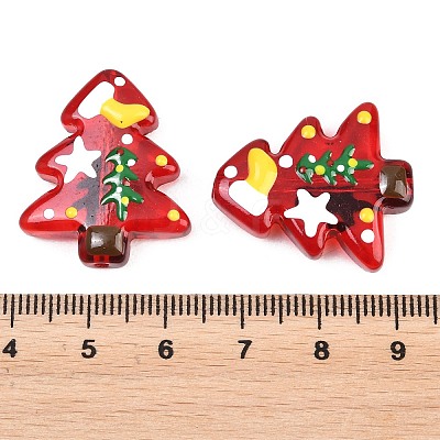 Christmas Theme Handmade Lampwork Beads LAMP-I027-07R-1-1