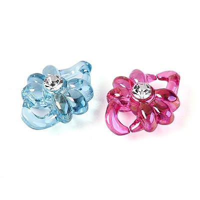UV Plating Opaque Acrylic Crystal Rhinestone Linking Rings TACR-T029-09M-1