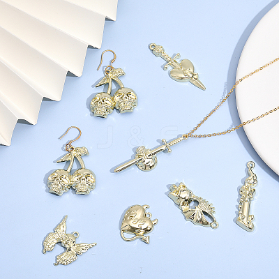 18Pcs 9 Style Rack Plating Alloy Pendants FIND-CA0007-41-1