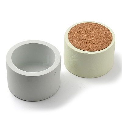 2Pcs 2 Colors Cement Candle Cups AJEW-FG0001-93B-1