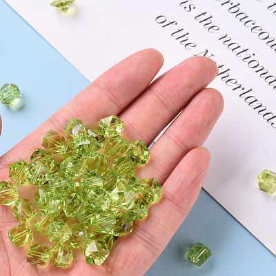 Transparent Acrylic Beads TACR-S154-15B-83-1