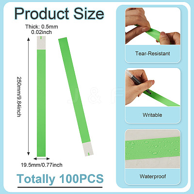 Luminous Paper Disposable Wristbands BJEW-TAC0075-001B-1