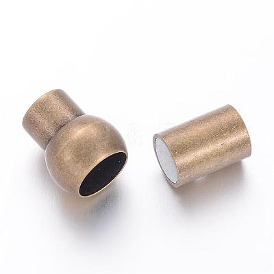 Brass Magnetic Clasps with Glue-in Ends KK-H303-1-1