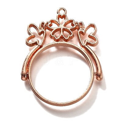 Alloy Open Back Bezel Pendants PALLOY-I223-02RG-1