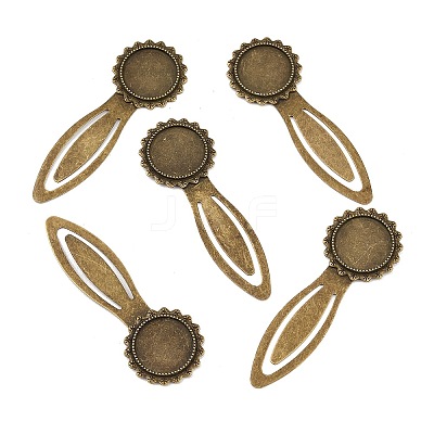 20mm Tray Bookmark Cabochon Settings X-PALLOY-S033-40AB-NR-1