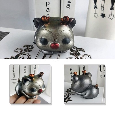 DIY Christmas Deer Food Grade Silicone Candle Molds XMAS-PW0001-020-1